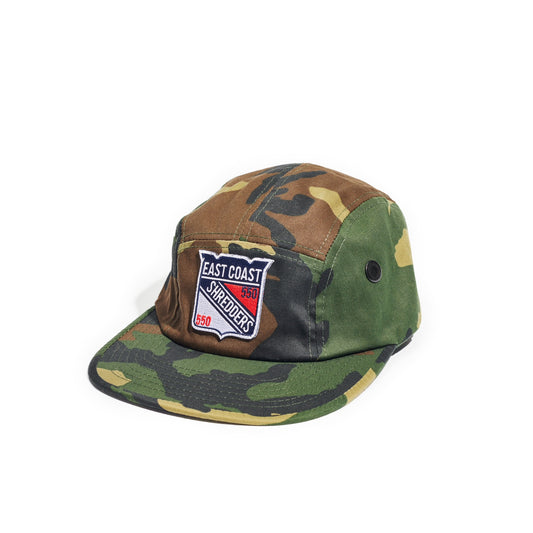 550 x Domestics East Coast Shredders 5 panel hat Camo